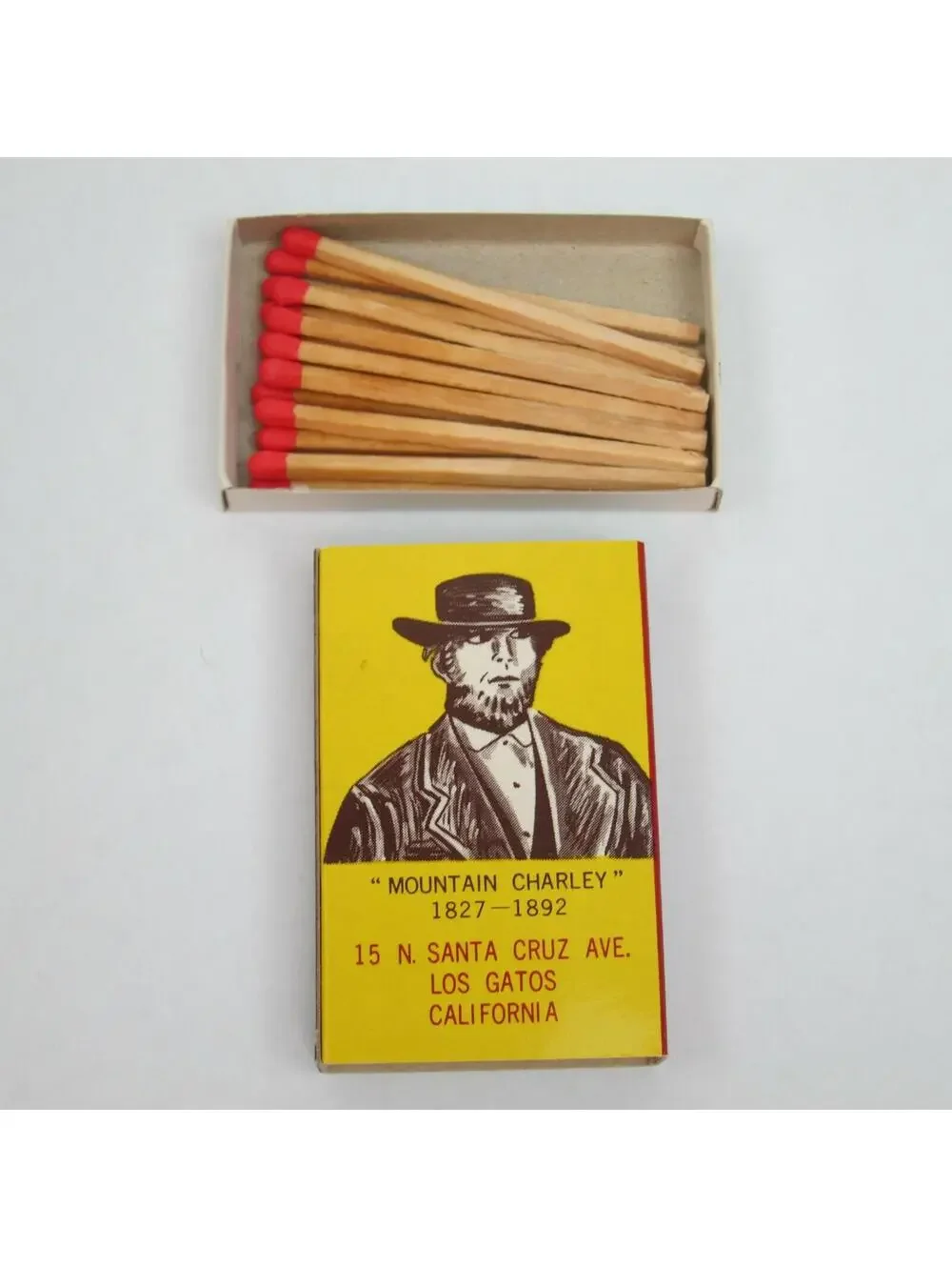 2 Vintage Matchboxes Victoria Station Mountain Charleys Saloon California Match